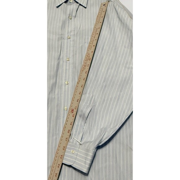 NWOT Brooks Brothers Tradition Fit Mens 16-33 Button Up Dress Shirt Stripes Blue - Picture 11 of 11